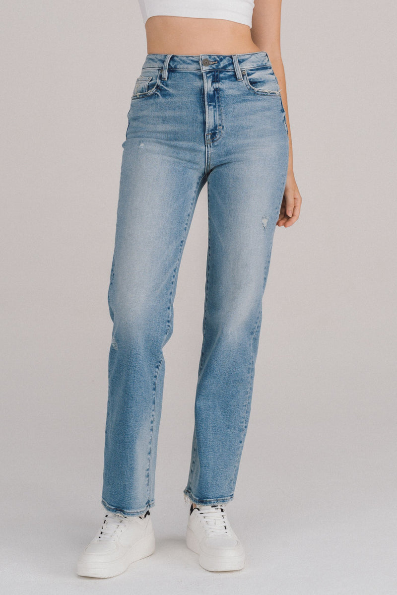 hidden jeans tracey light wash straight leg