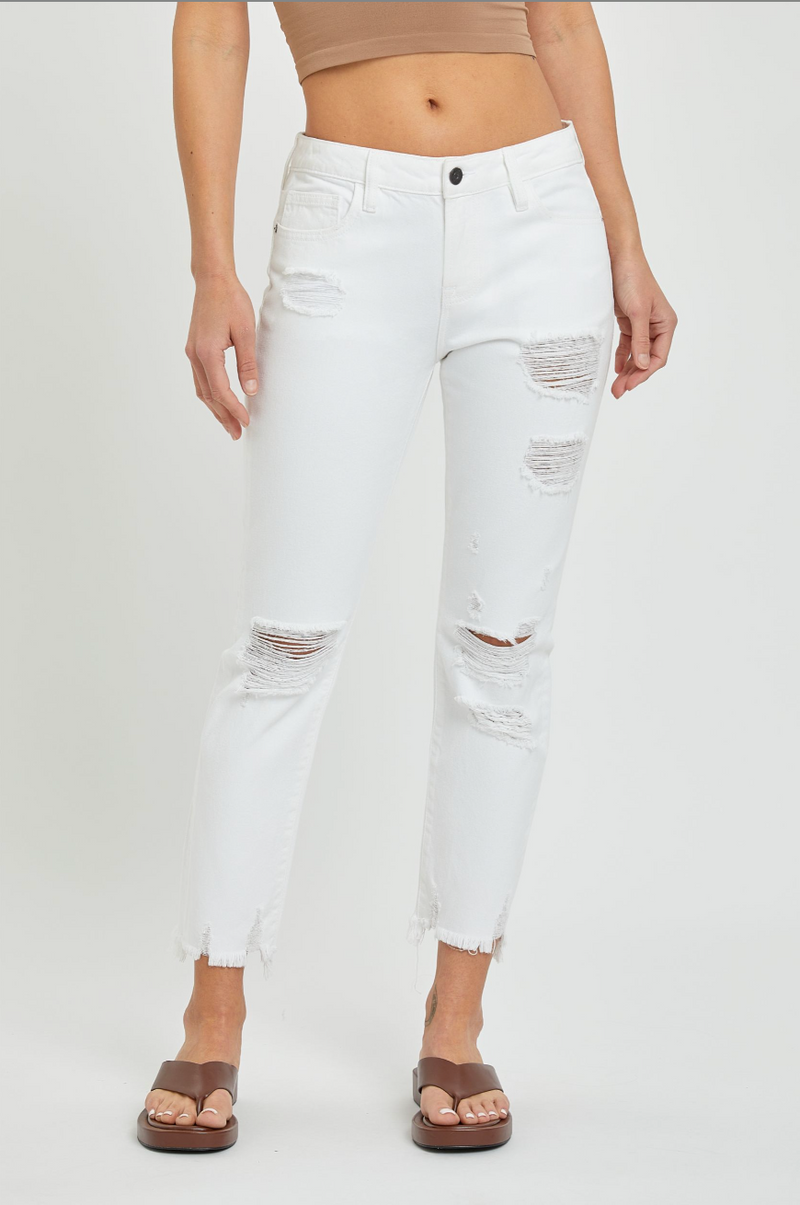 hidden jeans white distressed denim