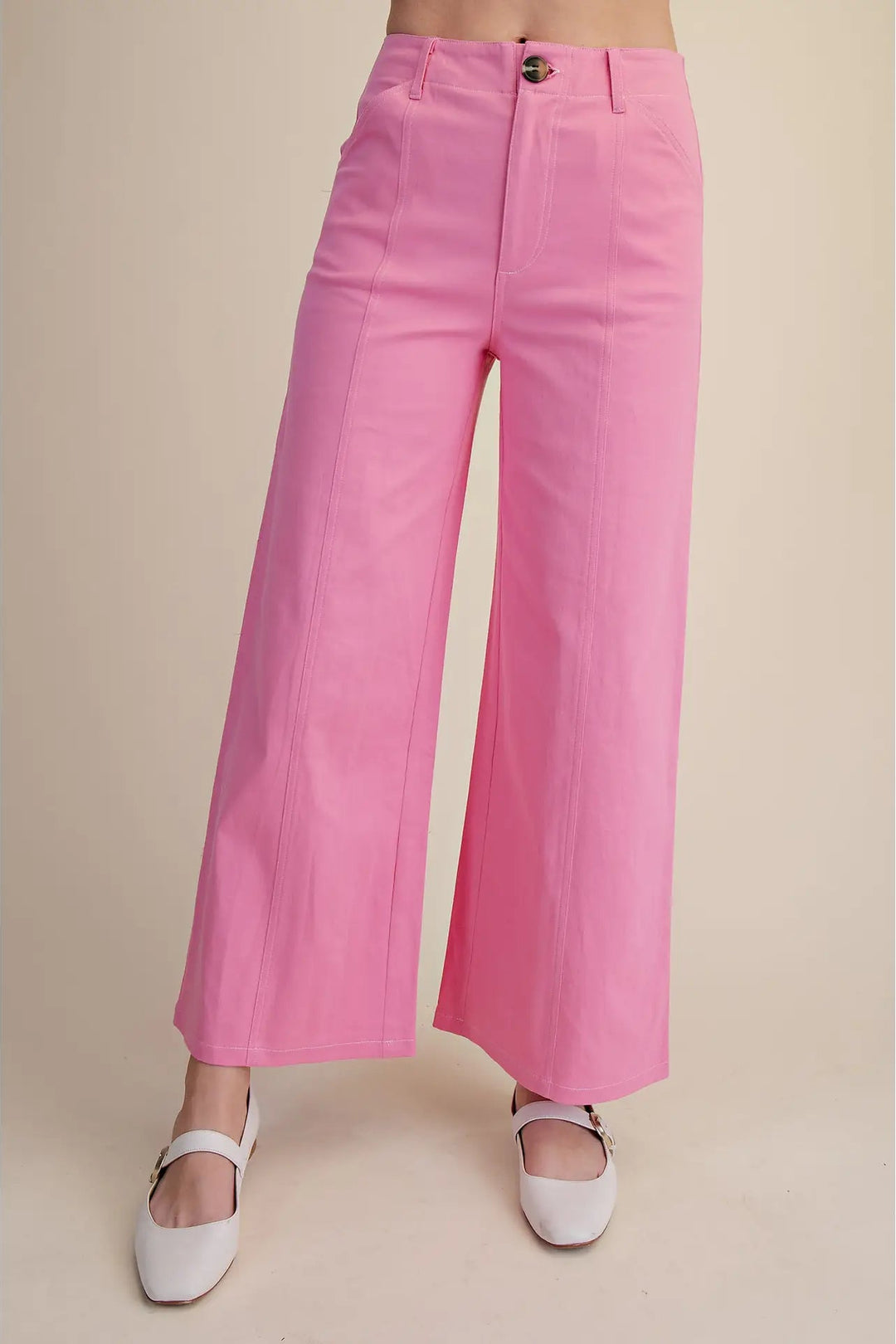 women's pink twill pants 