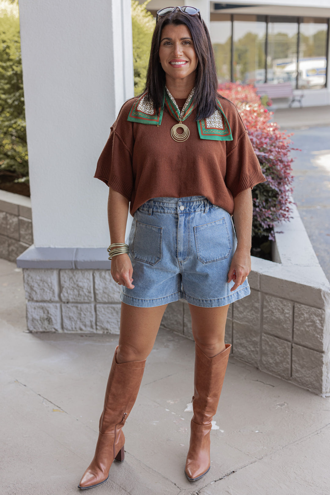 Staple Sweater Top Caramel by Jodifl showing full front view