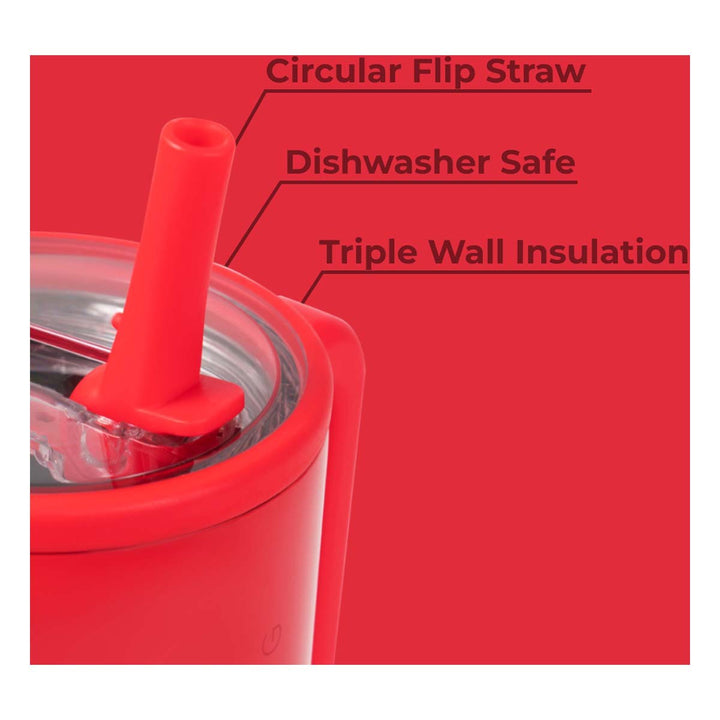 HydroJug Red Shine 32 oz travel tumbler circular flip straw