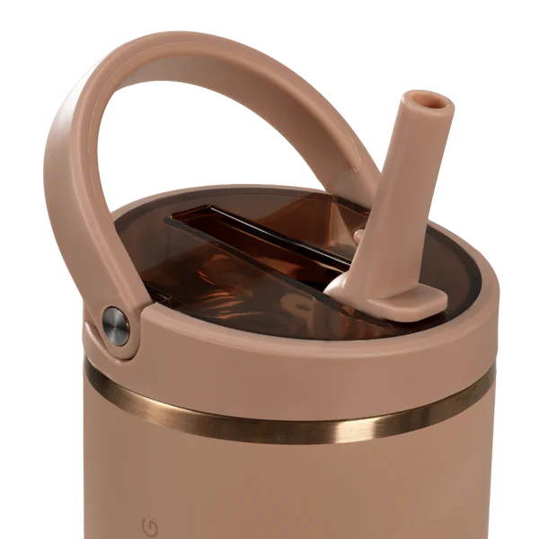 40oz Caramel Hydrojug sport lid view