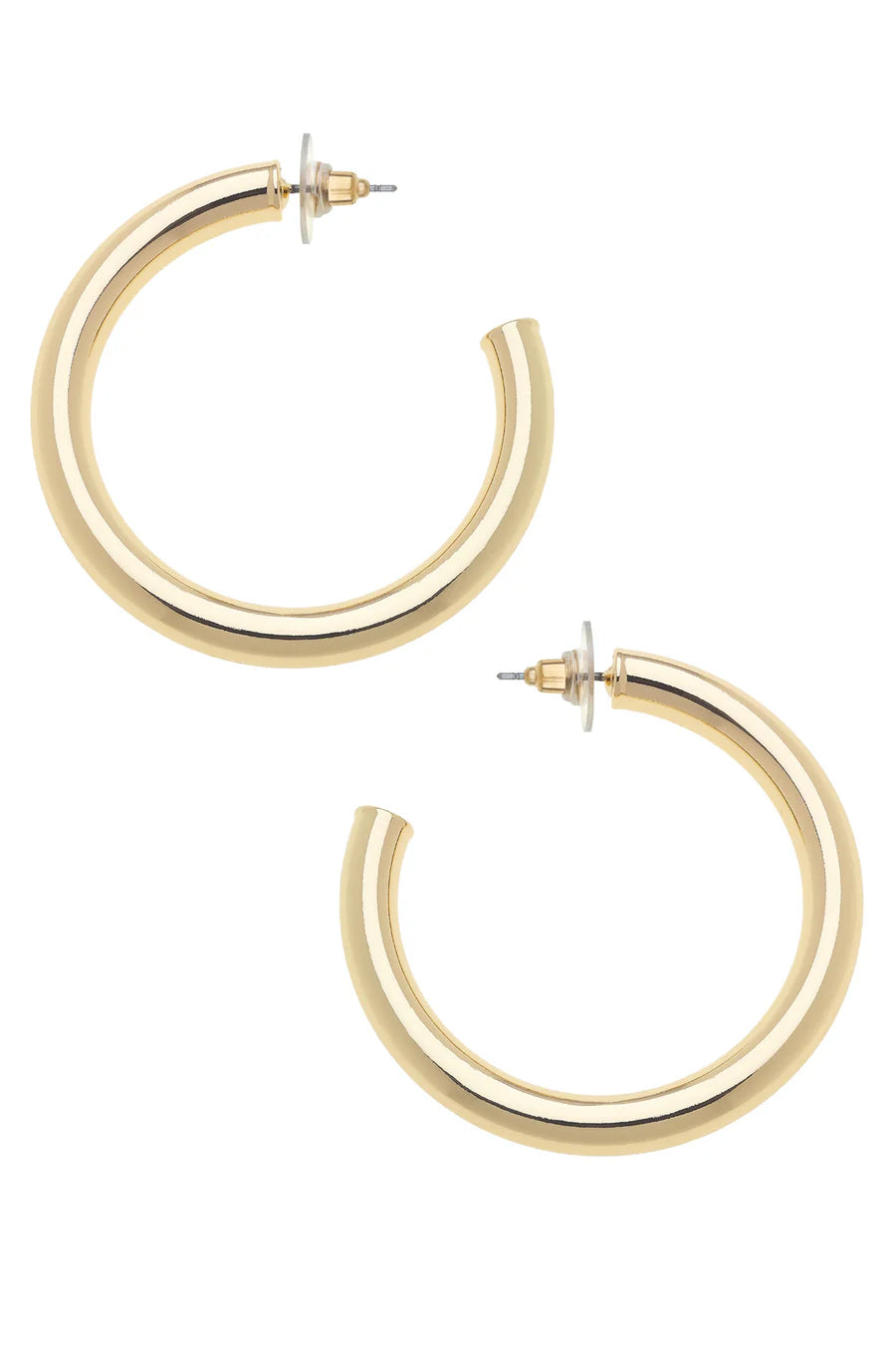 canvas jewelry isla gold hoop tube earrings