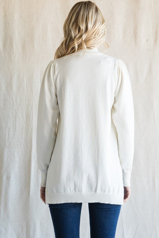 MOCK NECK jodifl ivory sweater top