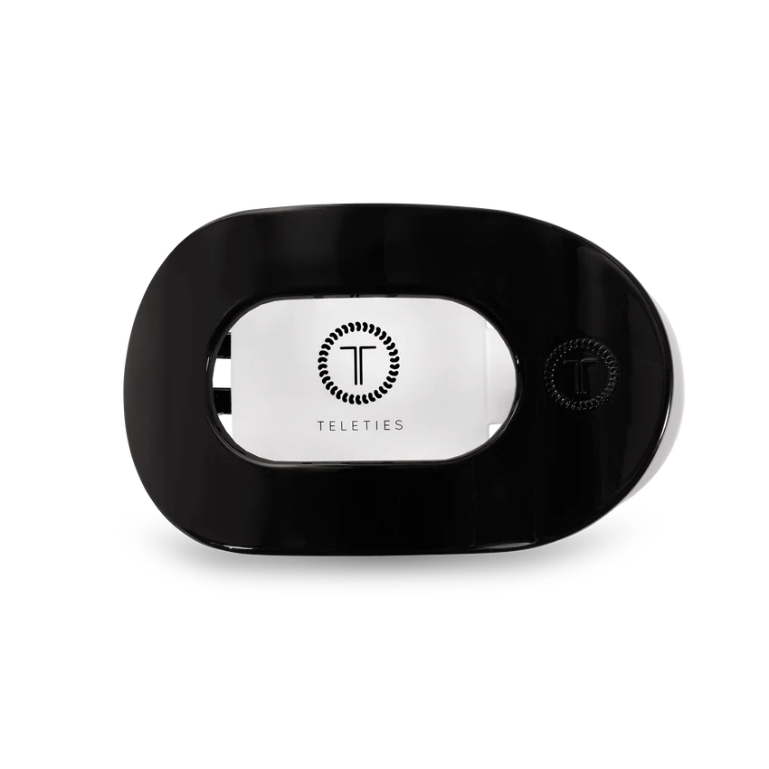 teleties flat round claw clip hair