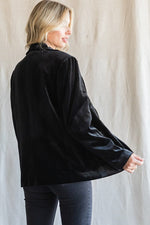 jodifl black velvet blazer