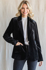 jodifl black velvet blazer