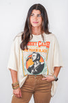 daydreamer johnny cash oversized graphic tee