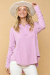 women's lavender purple thermal long sleeve top