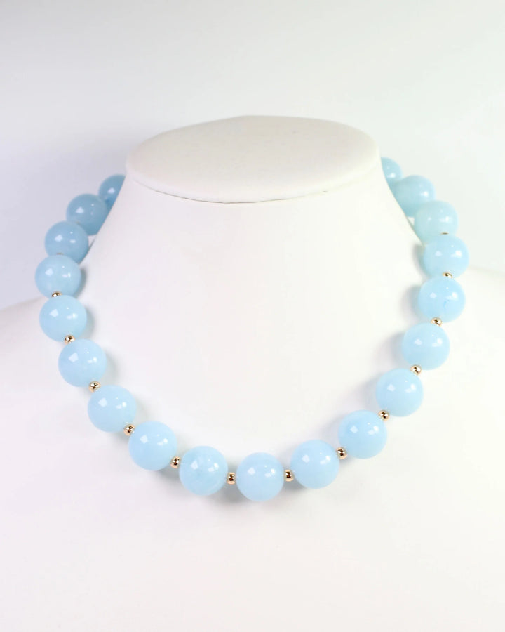 light blue beaded necklace