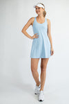 light blue tennis romper dress