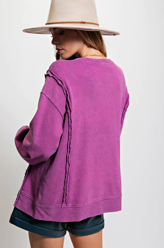 lilac oversized  sweatshirt