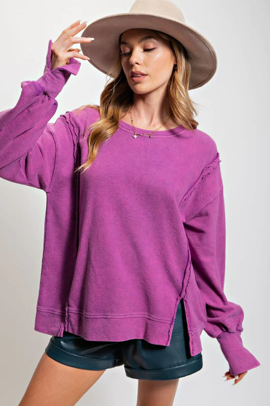 lilac oversized  sweatshirt