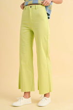 lime denim stretchy jeans