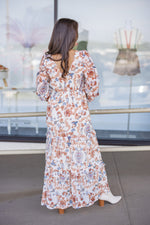 designer dupe fall floral maxi dress