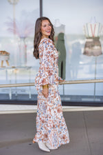 designer dupe fall floral maxi dress