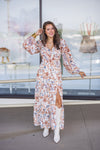 designer dupe fall floral maxi dress