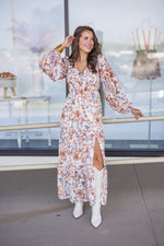 designer dupe fall floral maxi dress