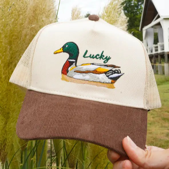 lucky duck mallard trucker hat
