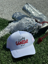 lucky gameday white trucker hat