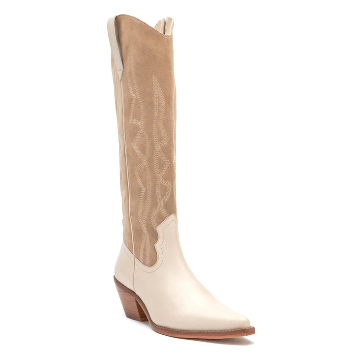 matisse western suede boots beige