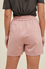 Wishlist Mauve knit shorts with drawstring elastic waistband