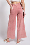 mauve wide leg cargo pants