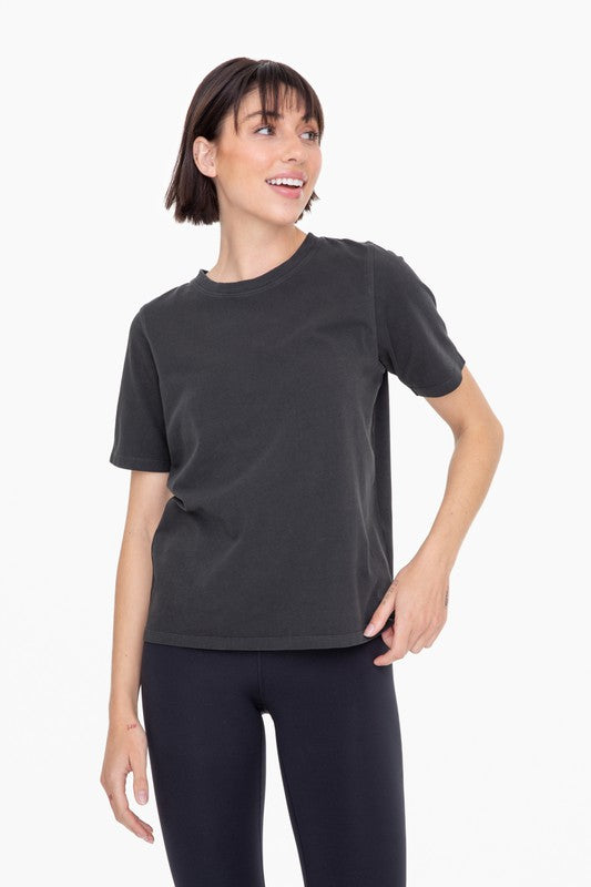 Mono B black classic boxy fit tee