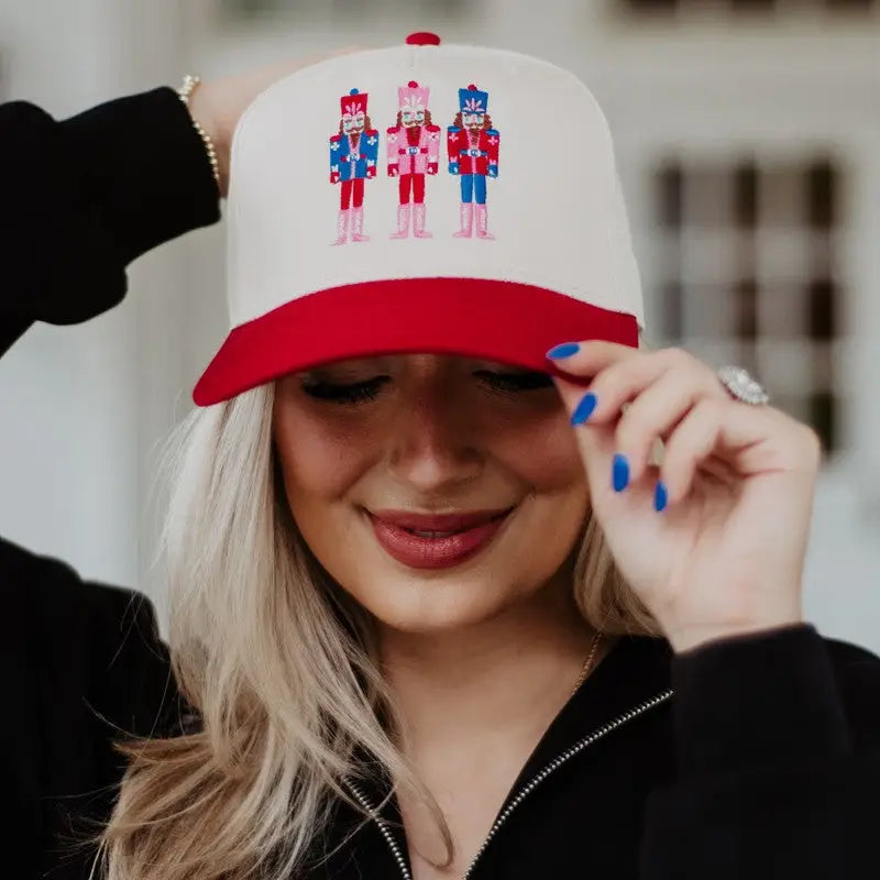 Christmas nutcrackers vintage trucker hat model