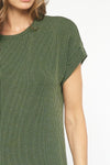 Entro Olive green ribbed dress 