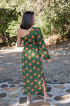 Karlie olive one shoulder floral maxi dress