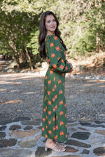 Karlie olive one shoulder floral maxi dress