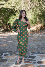 Karlie olive one shoulder floral maxi dress