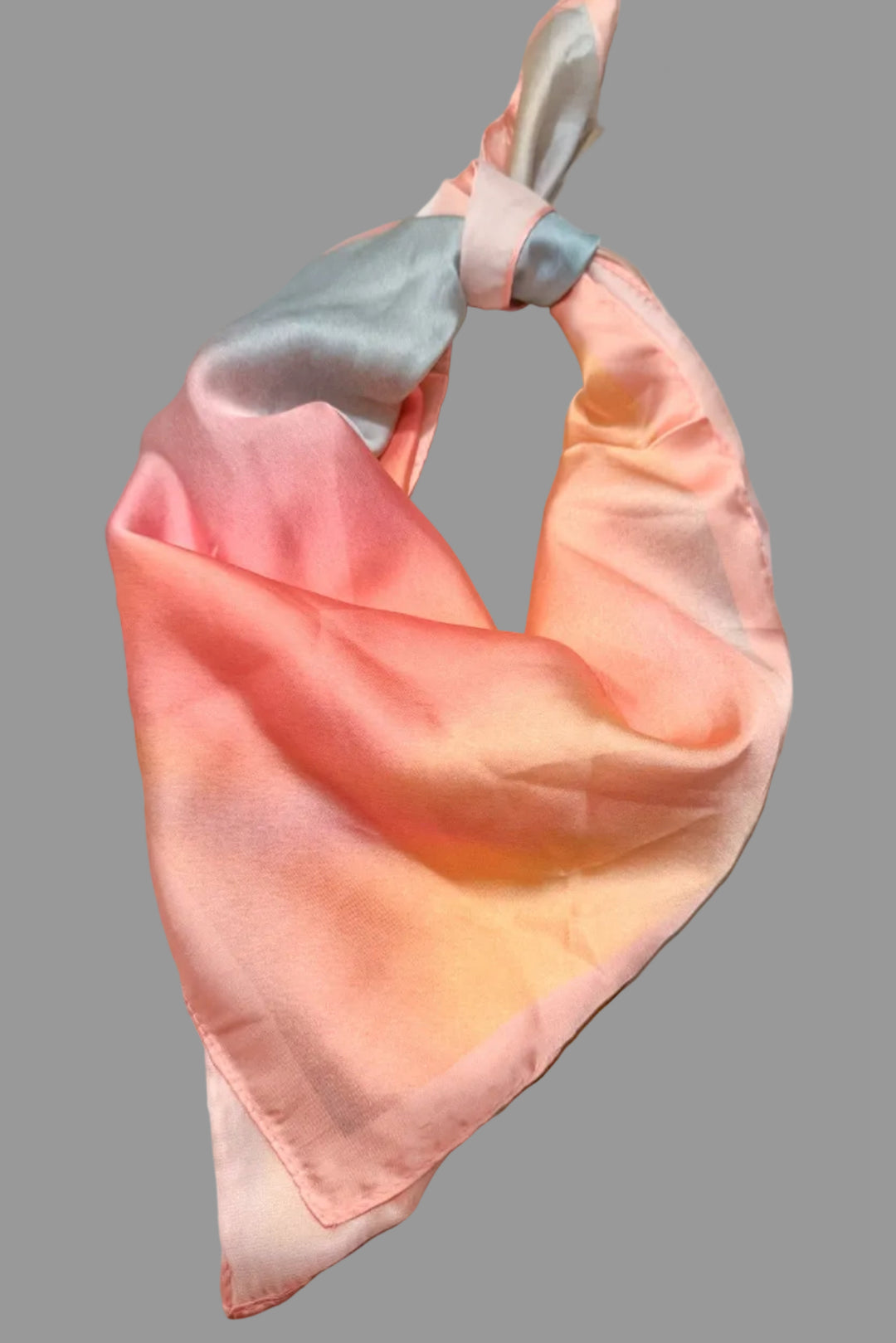 ombre sunset orange bandana scarf necklace