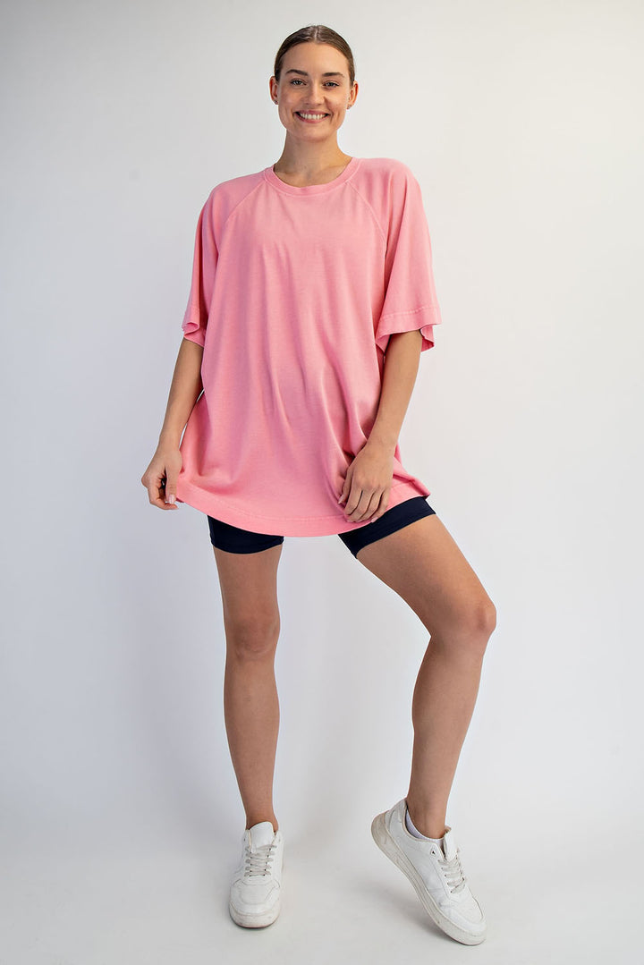 oversized lounge pink tee