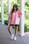 oversized reversible side slit tee