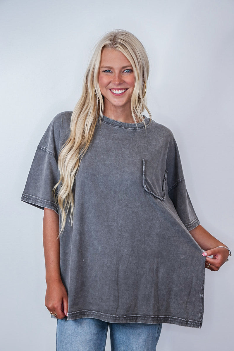 perfectly oversized washed grey tee