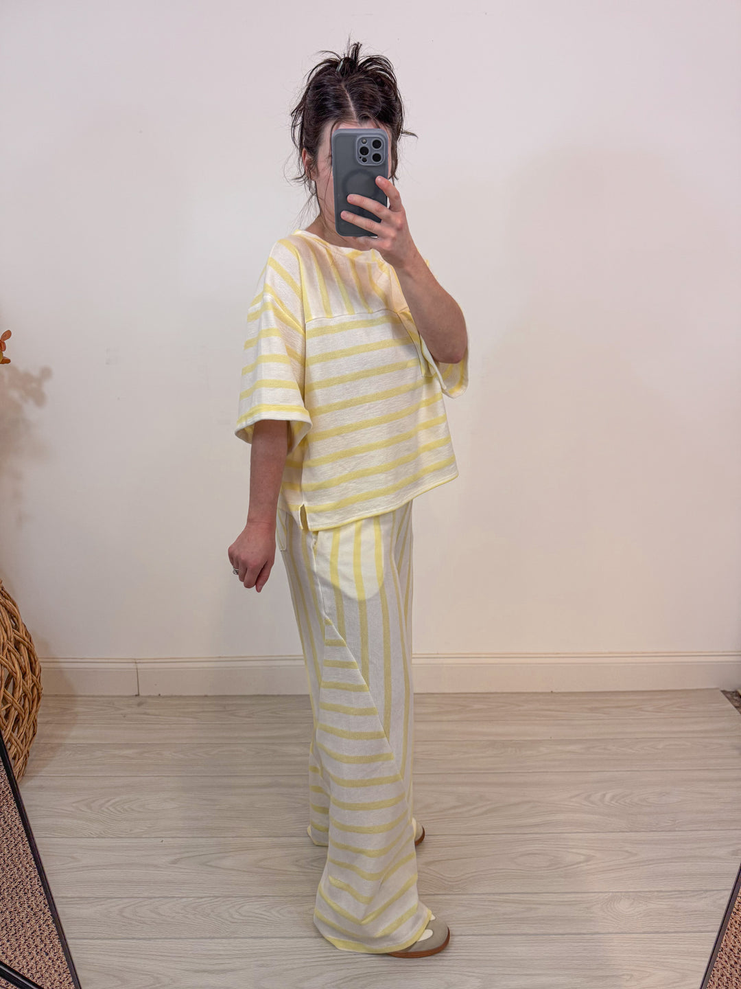 Fan Favorite Yellow Striped Top