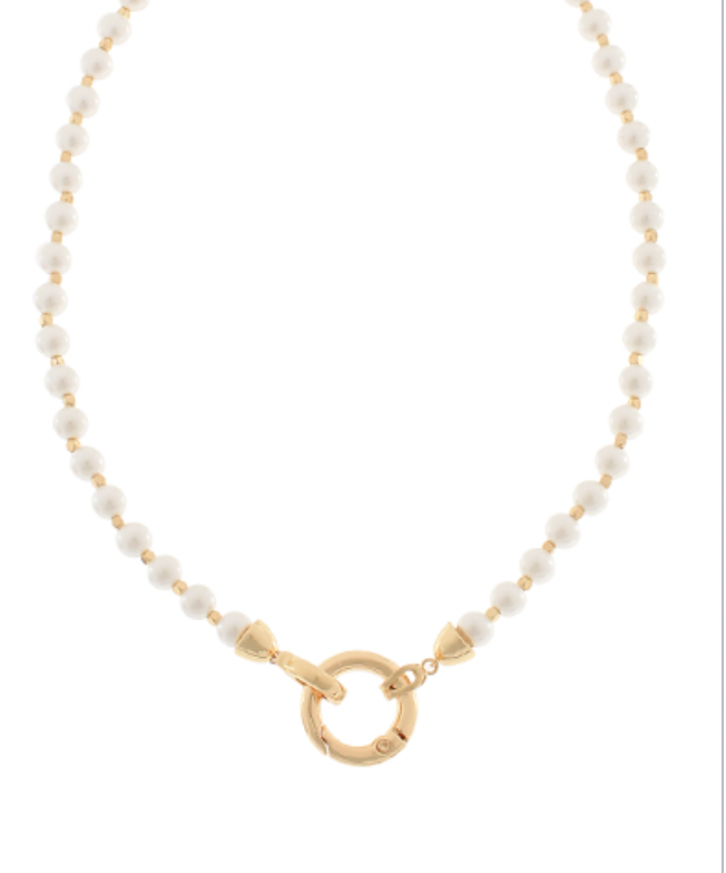 Pearl Interlock Pendant Necklace