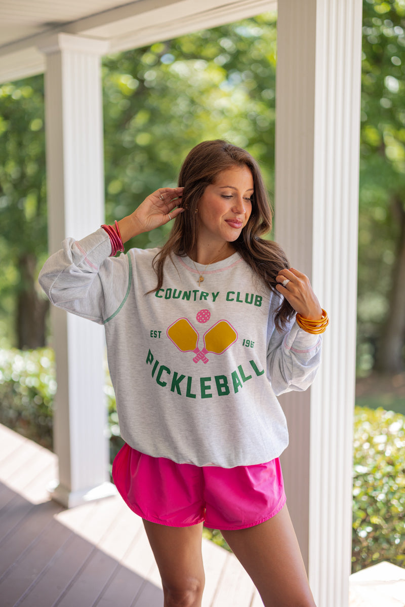 pickle-ball country club pullover