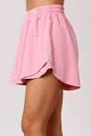 Peach Love California Pink terry knit skort with beaded pearls