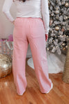 pink soft denim cargo pants