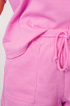 wishlist pink textured matching shorts set