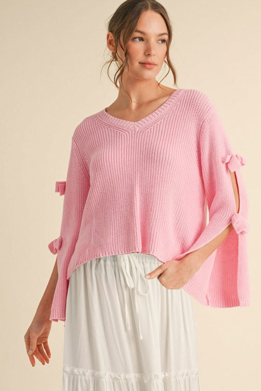 pink bow sweater