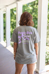 comfort colors custom bow logo tee shirt