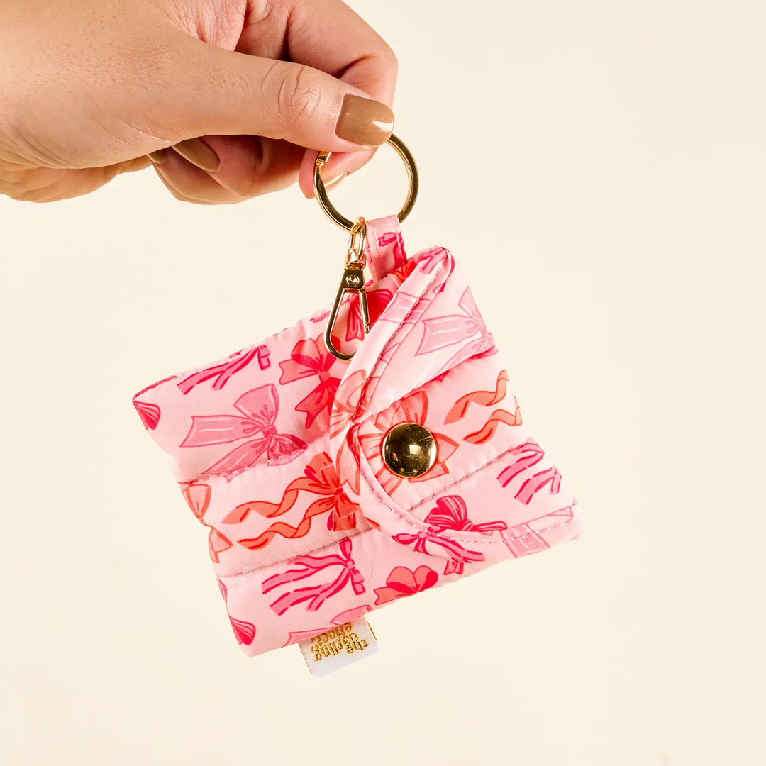 earbud keychain case bows