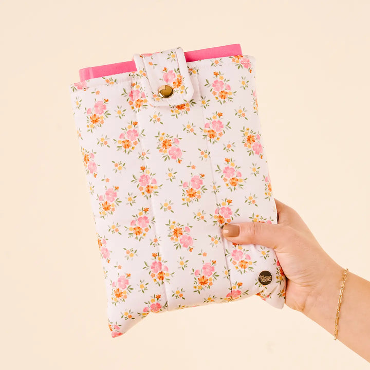 floral book cover case puffy