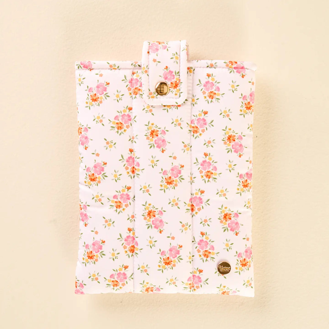 floral book cover case puffy