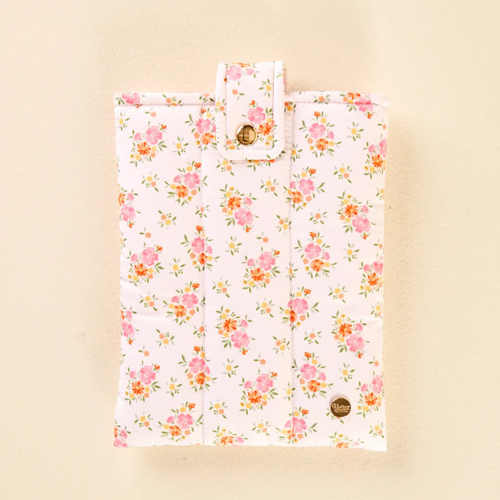 floral book cover case puffy