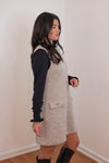 quilted overall style dress